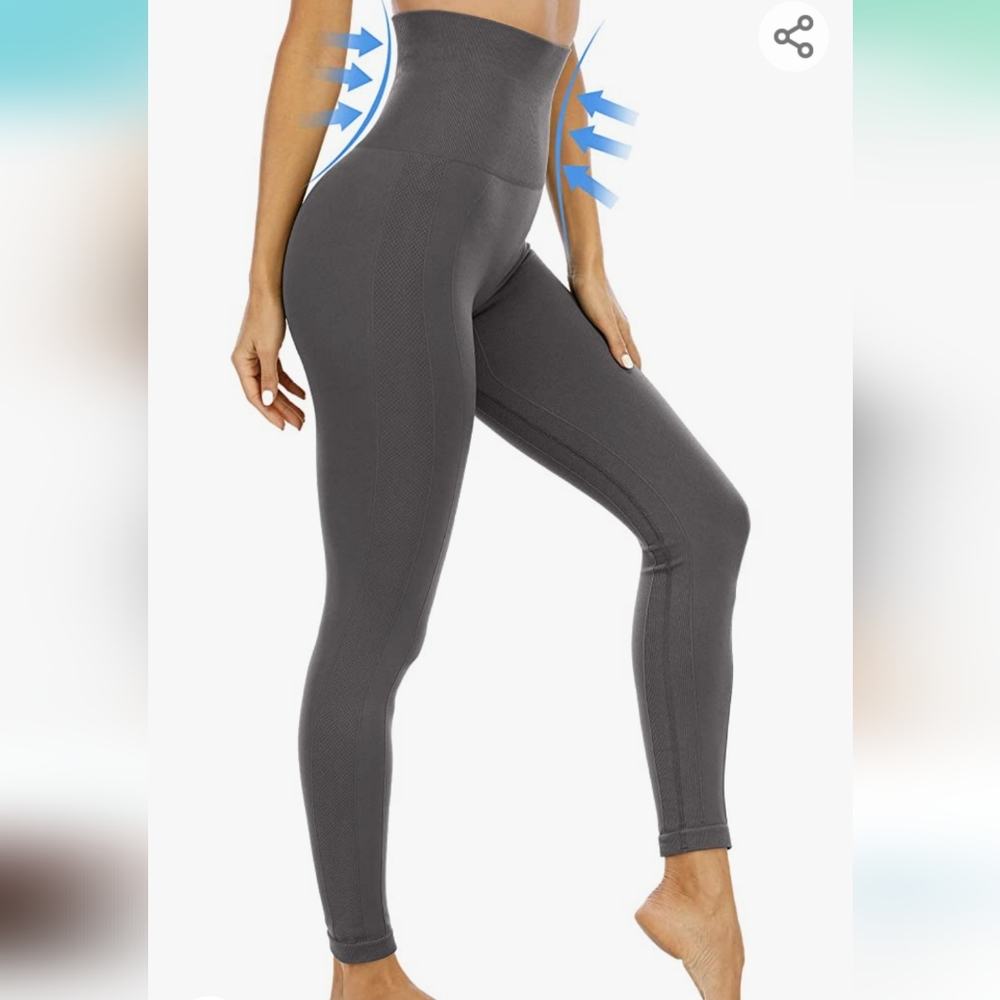 High Waisted tummy control seamless leggings compression Med